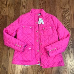 NWT! Crown and Ivy pink quilted jacket size large